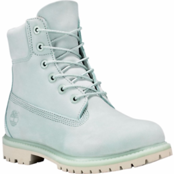 mint green timberlands